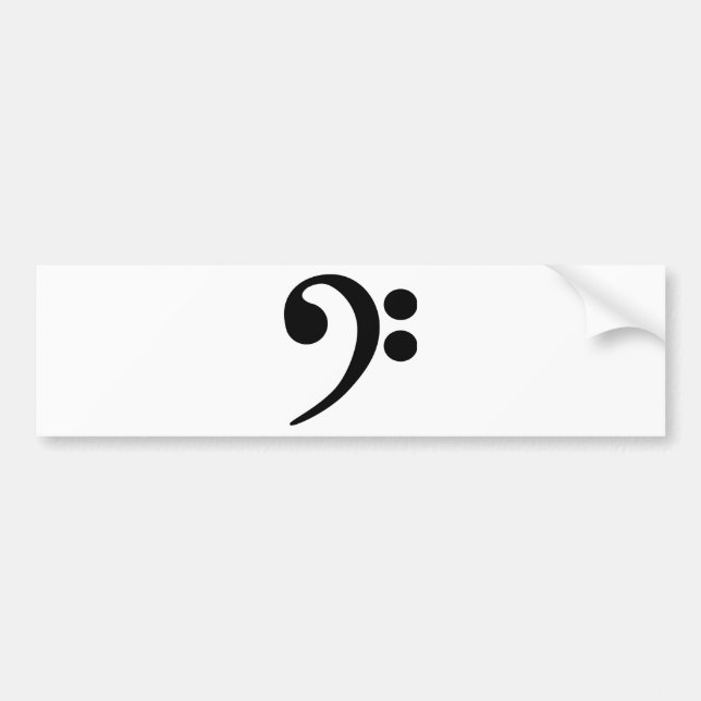 Bass Clef Autoaufkleber (Vorne)