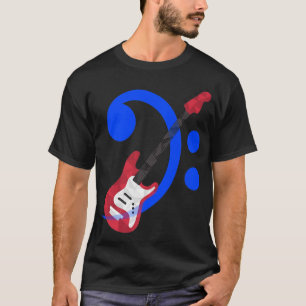 Bass Clef Bass Guitar Bassist Bass Gitarrist Music T-Shirt