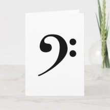 Bass Clef Grußkarte