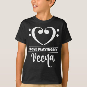 Bass Clef Herzstück Liebe Veena T-Shirt