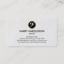 Bass Clef Icon Bassist Premium Business Card Visitenkarte