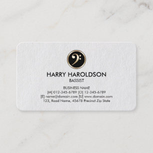 Bass Clef Icon Bassist Premium Business Card Visitenkarte