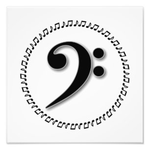 Bass Clef Music Note Design Fotodruck