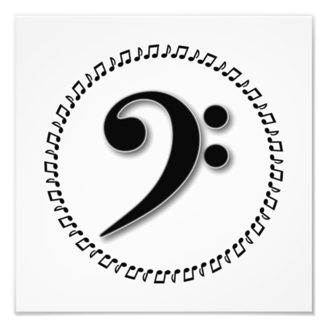 Bass Clef Music Note Design Fotodruck (Vorne)