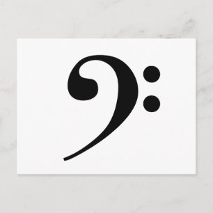 Bass Clef Postcard Postkarte