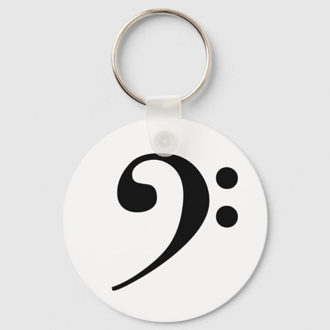 Bass Clef Schlüsselanhänger (Vorderseite)