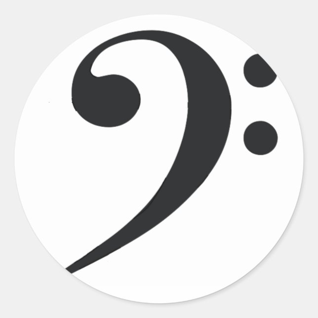 Bass Clef Sticker (Vorderseite)