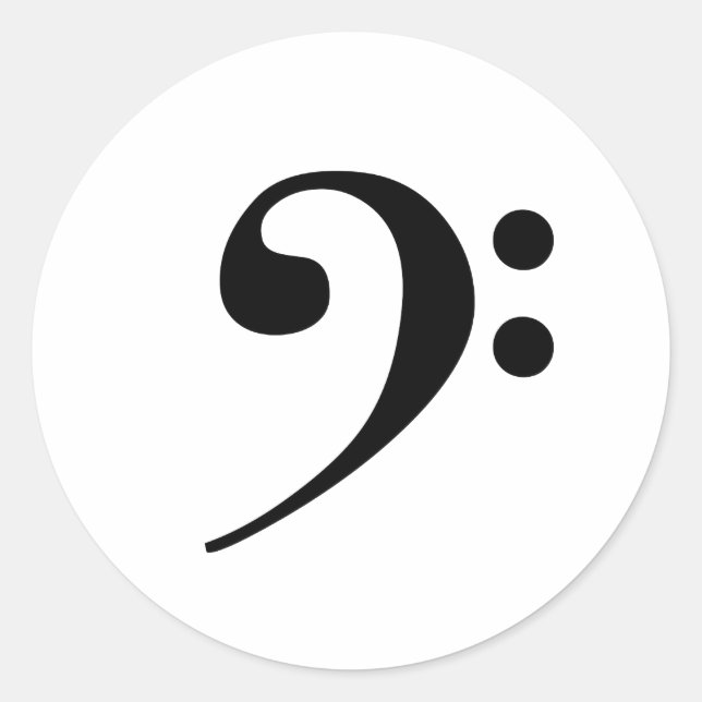 Bass Clef Sticker (Vorderseite)