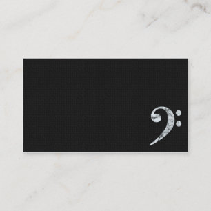 Bass Clef Symbole Blanc Musicien Carte de visite