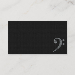 Bass Clef Symbole Gris Musicien Carte de visite