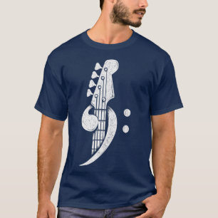 Bass Cleff Headstock Bassist Bass Gitarrist T-Shirt