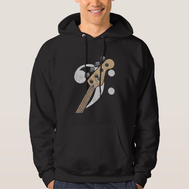 Bass Clever Guitar Bass Player Musiker Hoodie (Vorderseite)