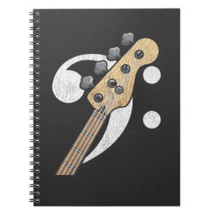 Bass Clever Guitar Bass Player Musiker Notizblock