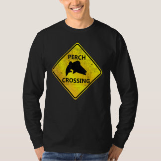 Bass Crossing Warning Sign Spin Fishing Jig Fishin T-Shirt