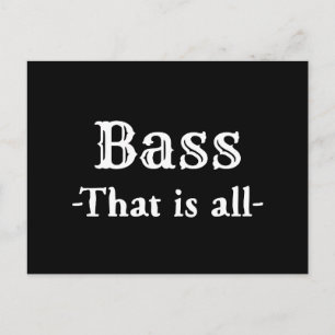 Bass, das ist lustige Musik Postkarte