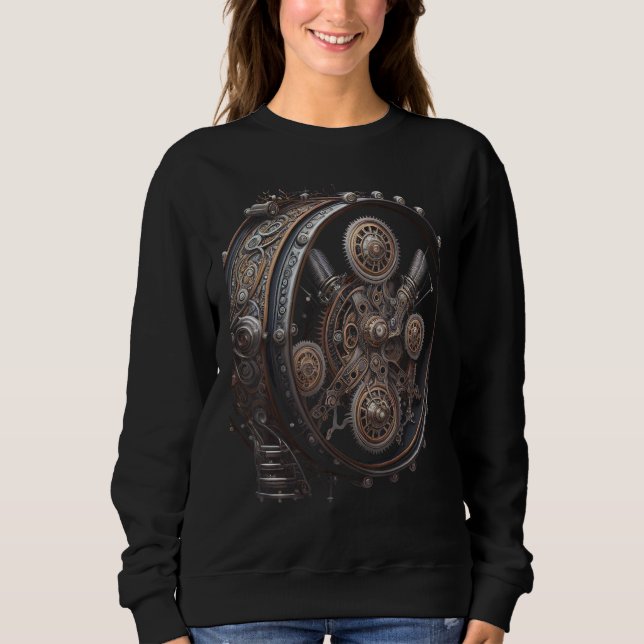Bass drum music instrument Graphic steampunk Sweatshirt (Vorderseite)