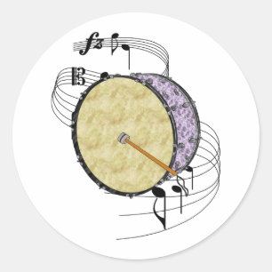 Bass Drum Runder Aufkleber