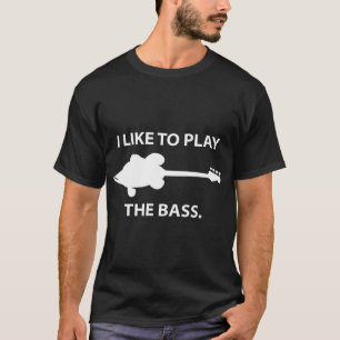 Bass Fisch Gitarre T-Shirt