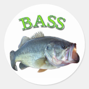 Bass-Fische 14 Runder Aufkleber