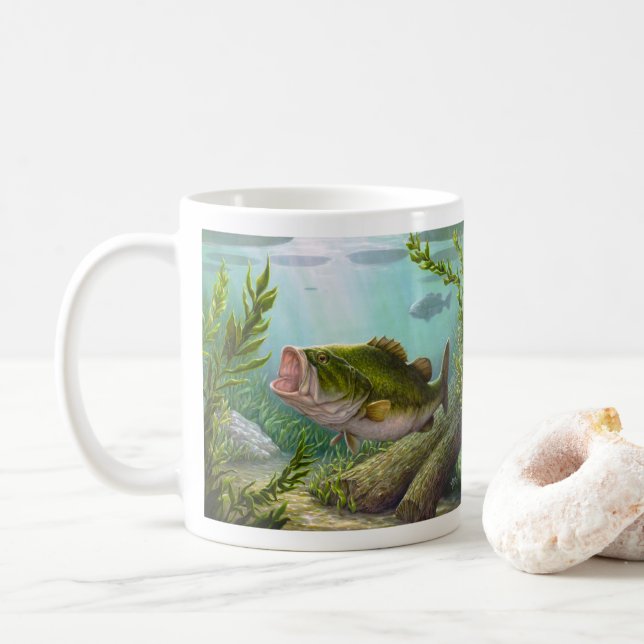 Bass-Fische Kaffeetasse (Mit Donut)
