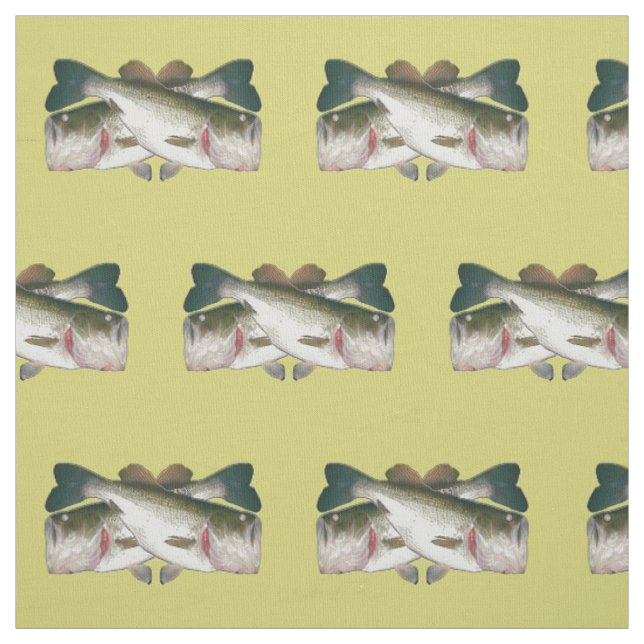 Bass-Fische Stoff (Muster)