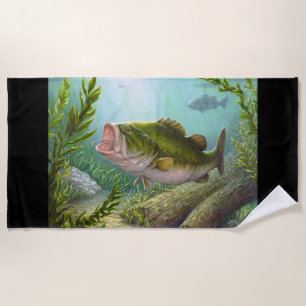 Bass-Fische Strandtuch