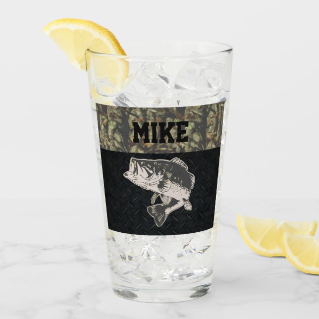 Bass-Fischen-Camouflage-Männer Namens Glas (Vorderseite Ice)