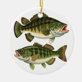 Bass Fischen Keramik Ornament