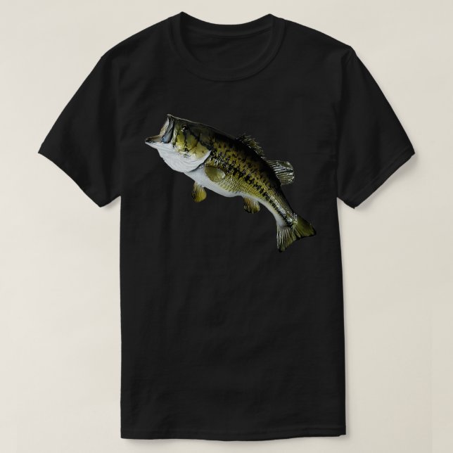 Bass Fischen Real Largemouth Bass Fisch von hoher  T-Shirt (Design vorne)