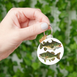 Bass Fischen Schlüsselanhänger