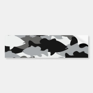 Bass-Fischen-Schwarz-Camouflage Autoaufkleber