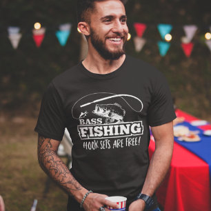 Bass-Fischen-Zitat-Haken-Set-lustiger Angler T-Shirt