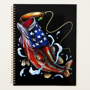 Bass Fish American Flag Patriotic Fishing Planer