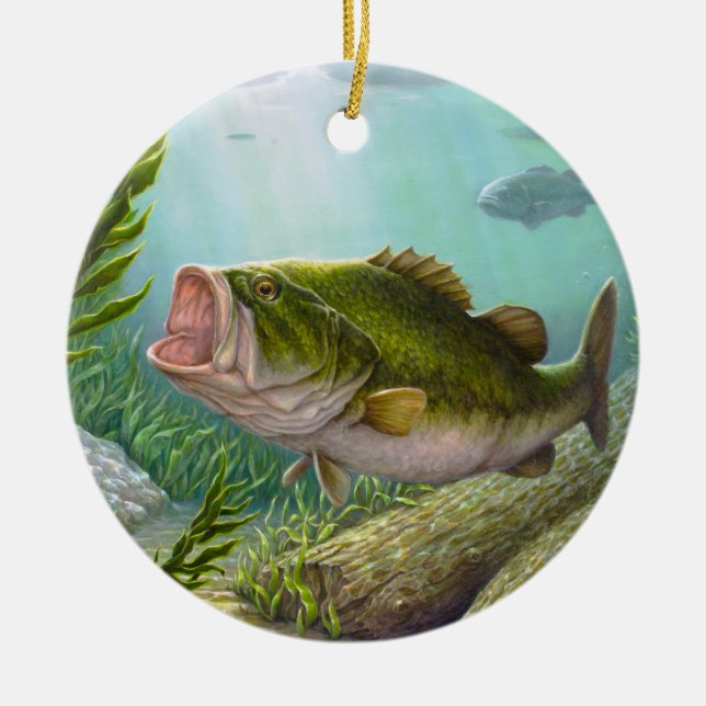 Bass Fish Keramik Ornament (Vorne)