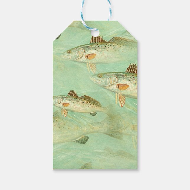 Bass Fish Muster Geschenkanhänger (Vorderseite)