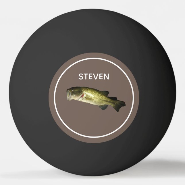 Bass Fish Outdoor Hobby Mens Personalisiert Tischtennisball (Vorderseite)