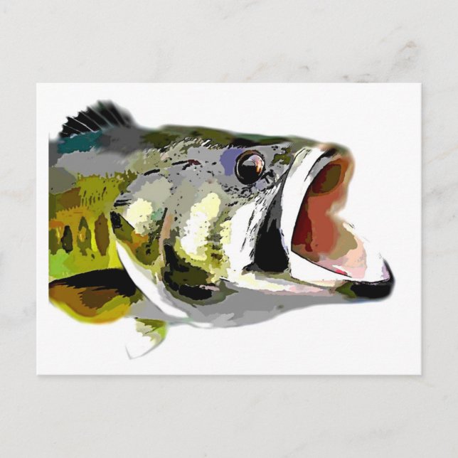 Bass Fish Postkarte (Vorderseite)