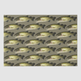 Bass Fish Sport Muster Mens Seidenpapier