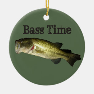 Bass Fish Time, ornement en céramique de Noël po