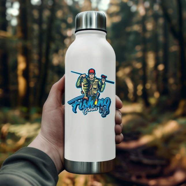 Bass Fisherman Fish Rod Sticker | Die Aufkleber (Bass Fisherman Stories | Die-Cut Sticker)