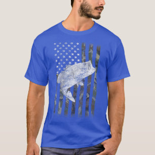 Bass Fishing American Camouflage USA Flaggen für F T-Shirt