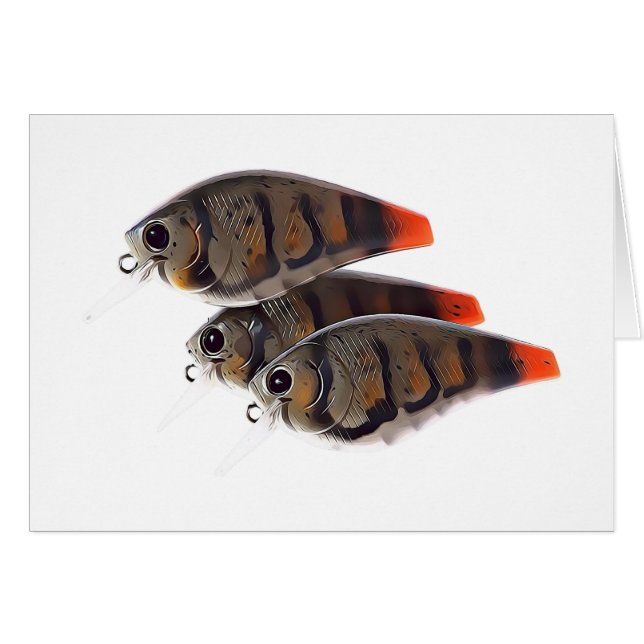 Bass Fishing Crankbait Card (Vorderseite (Horizontal))