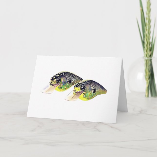 Bass Fishing Crankbait Carte de voeux (Devant)
