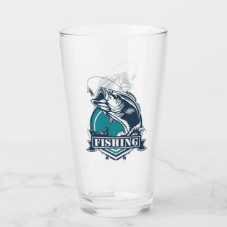 Bass Fishing Vector Glas