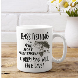 Bass Fishing Zitat Funny Angler Hobby Sport Jumbo-Tasse