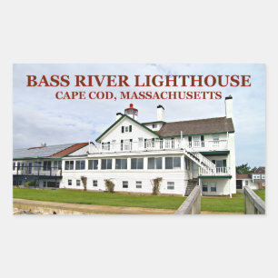 Bass-Fluss-Leuchtturm, Massachusetts-Aufkleber Rechteckiger Aufkleber