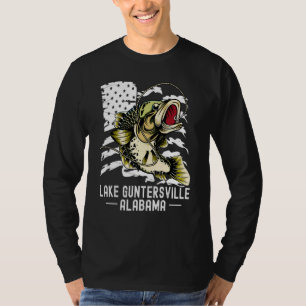 Bass Game Fishing Fisherman Lake Guntersvil T-Shirt