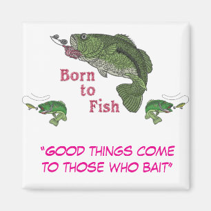 ‚Bass Geboren für Fische‘ Magnet