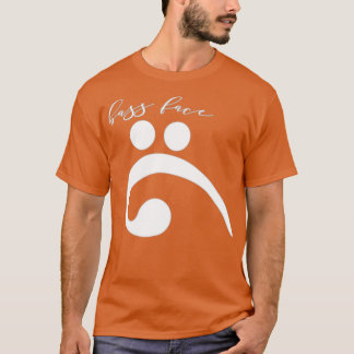 Bass-Gesicht lustiges Bass-Gitarren-Streichinstrum T-Shirt