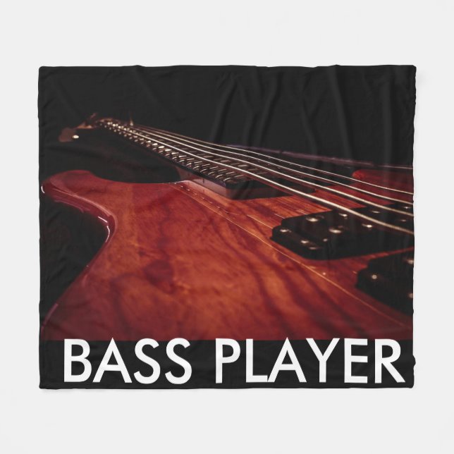 Bass Gitarre Fleece Blanken (Vorderseite (Horizontal))